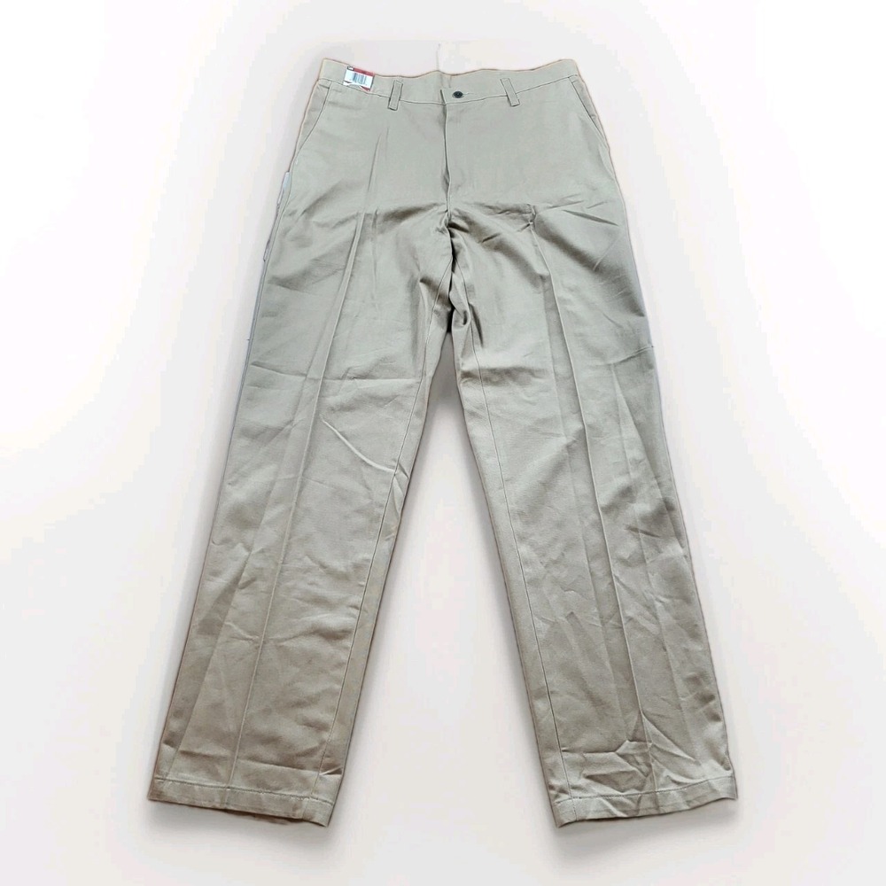 Lee Dress Pants 34x34 Straight Leg Tan Sand Khaki 100% Cotton
